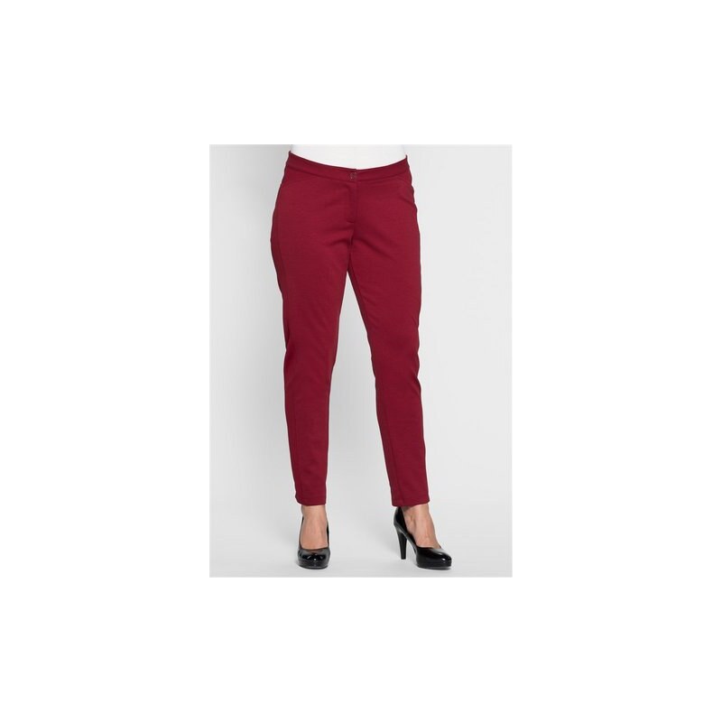 Damen Style Schmale Jerseyhose mit seitlichen Details SHEEGO STYLE rot 40,42,44,46,48,50,52,54,56,58