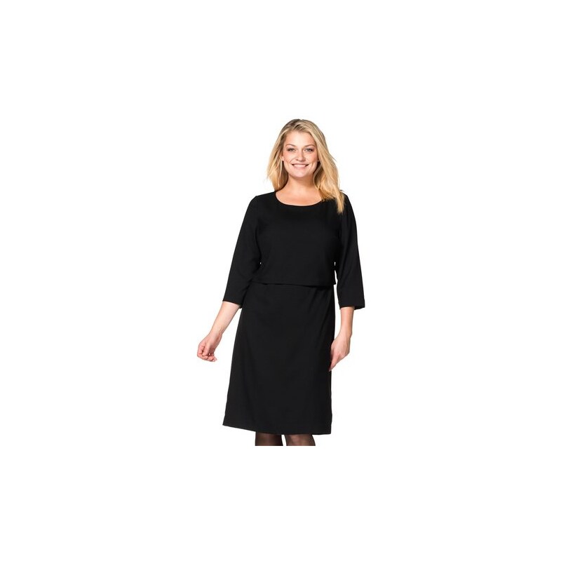 Damen Class Kleid im eleganten Layer-Look SHEEGO CLASS schwarz 40,42,44,48,50,52,54,56,58