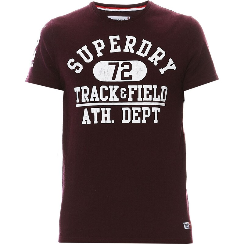 Superdry Trackster - T-Shirt - weinrot