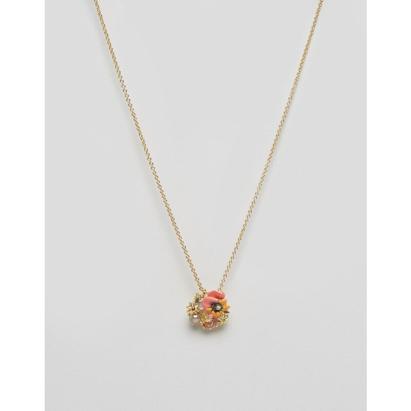 Les Nereides - Pansy - Halskette mit Blumenanhänger - Gold