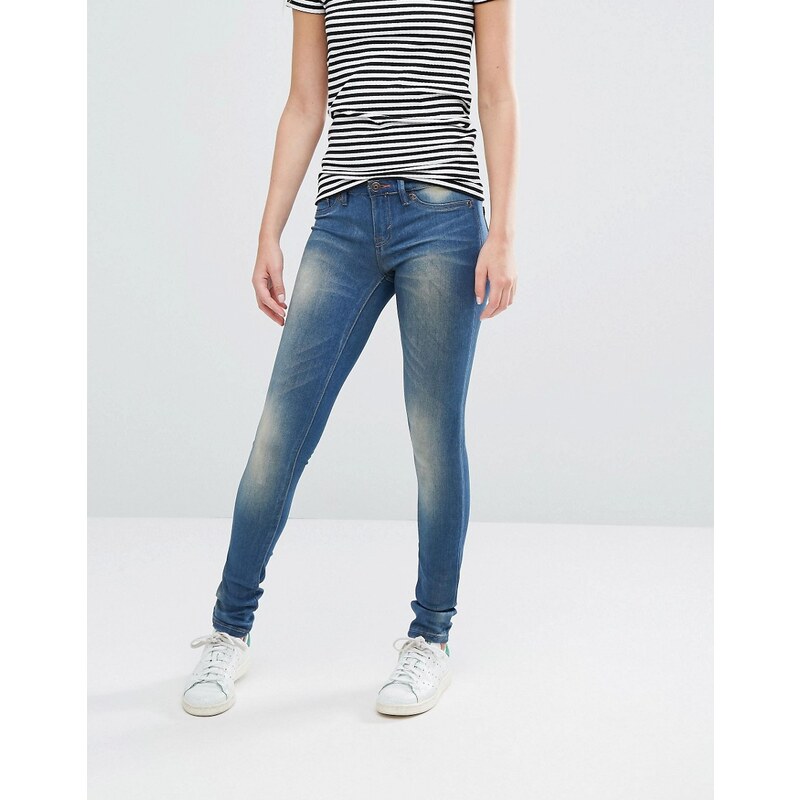 Ditto's - Jen - Enge Jeans mit niedrigem Bund - Blau