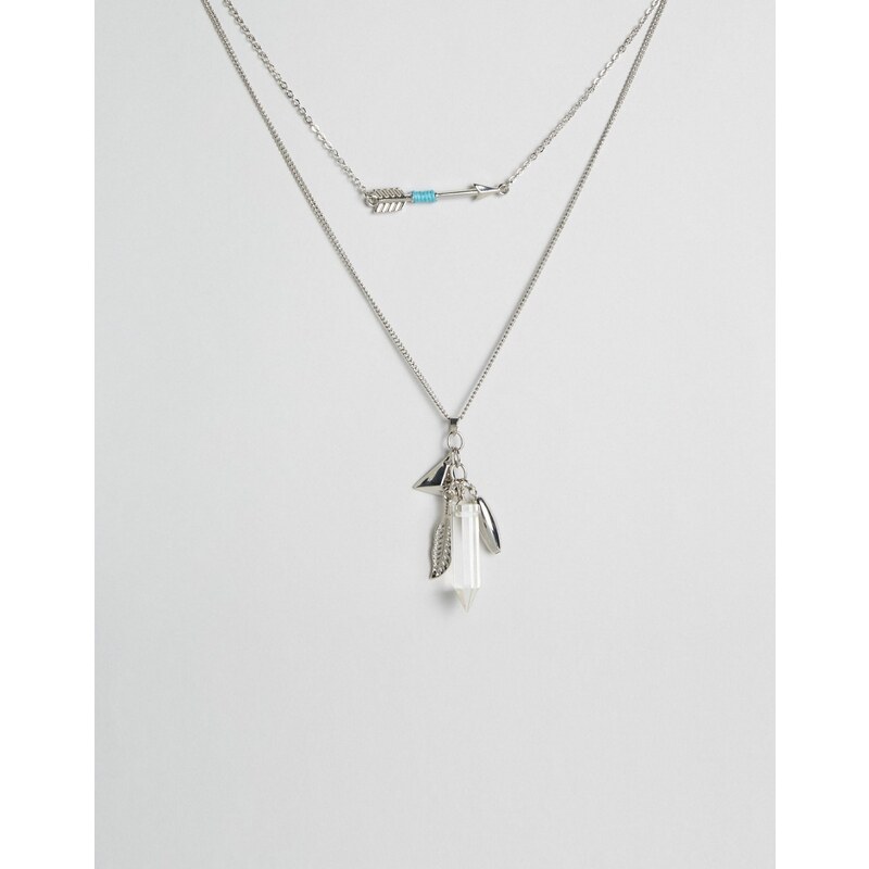 Cara Jewellery Cara NY - Doppelreihige Halskette - Silber