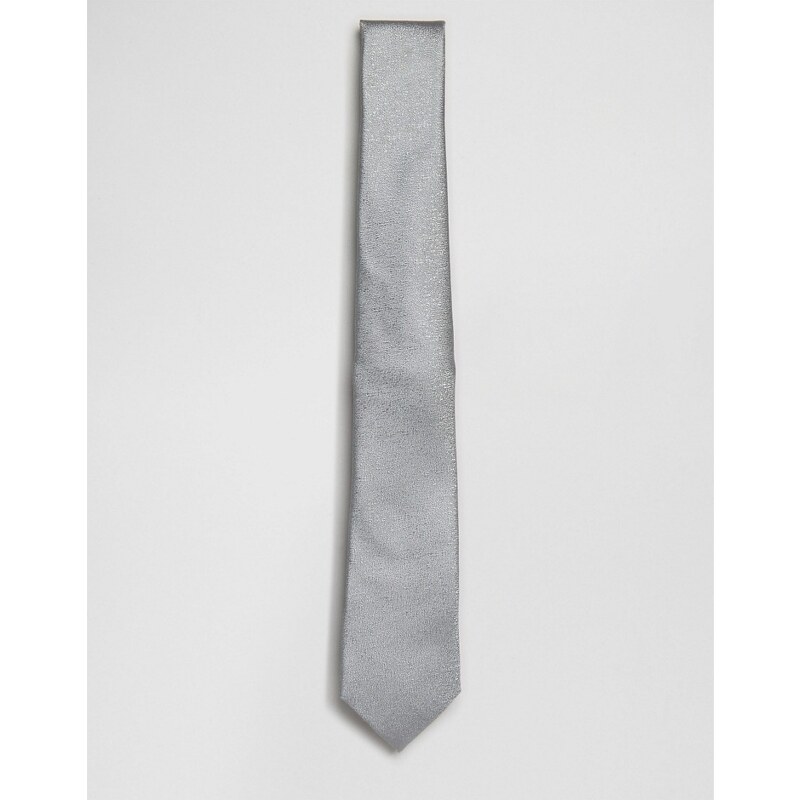 ASOS - Krawatte aus grauer Seide - Grau