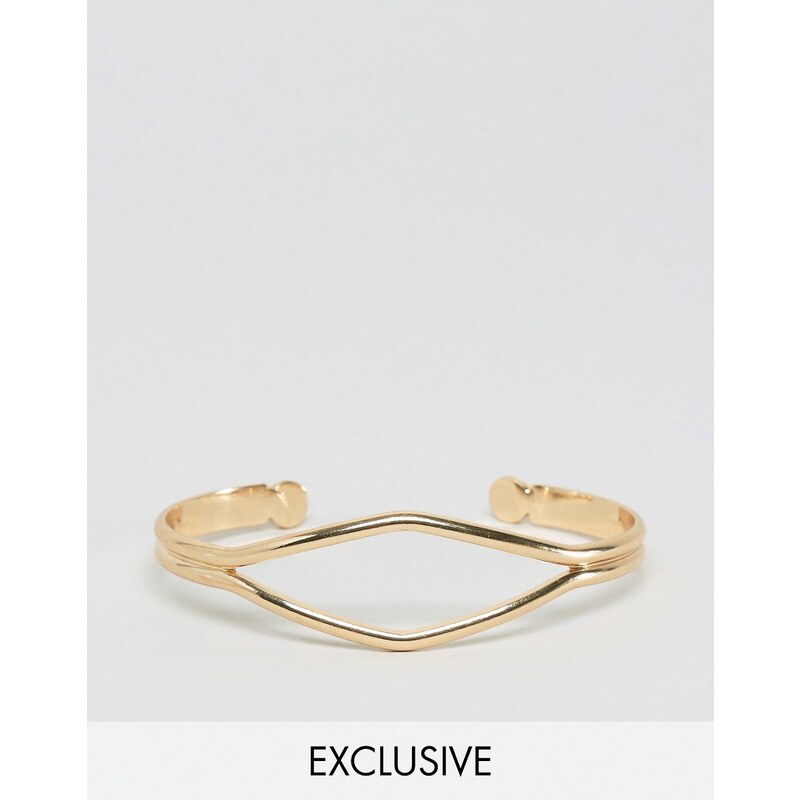 DesignB London DesignB - Goldenes Armband mit geometrischem Design - Gold