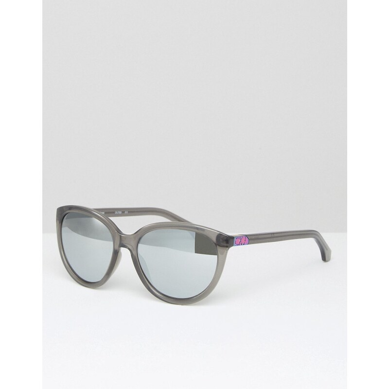 Calvin Klein CK Jeans - Sonnenbrille in Katzenaugenform - Grau