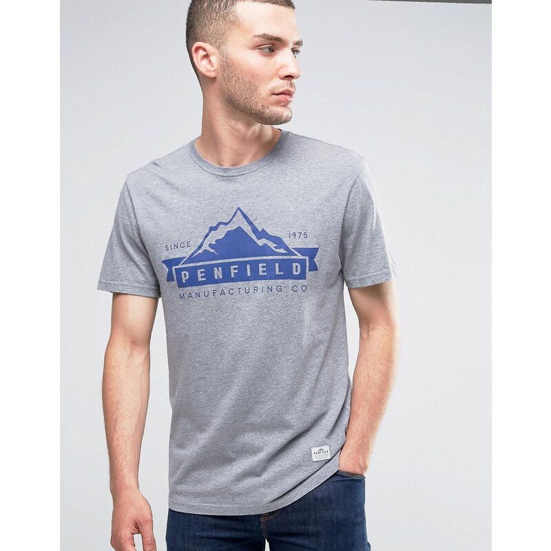 Penfield - Mountain - Logo-T-Shirt - Grau