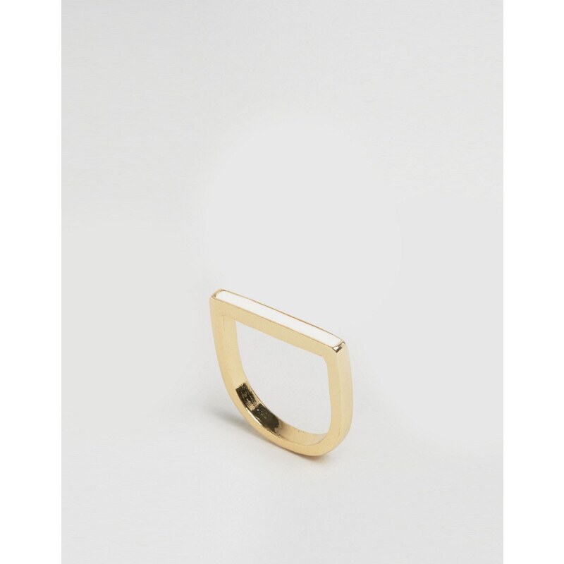 DesignB - London - Ring mit Steg - Gold