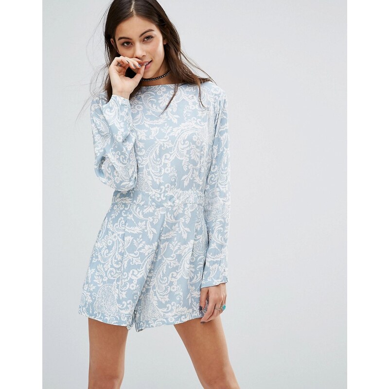 Motel - Molly - Overall mit Paisleymuster - Blau
