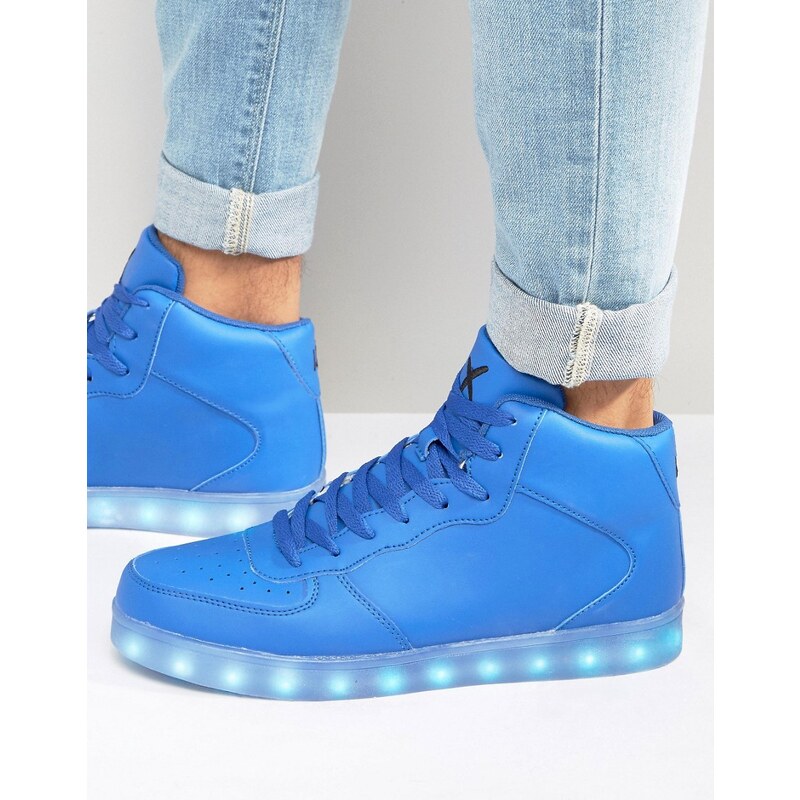 Wize & Ope - Hohe Sneaker mit LED - Blau