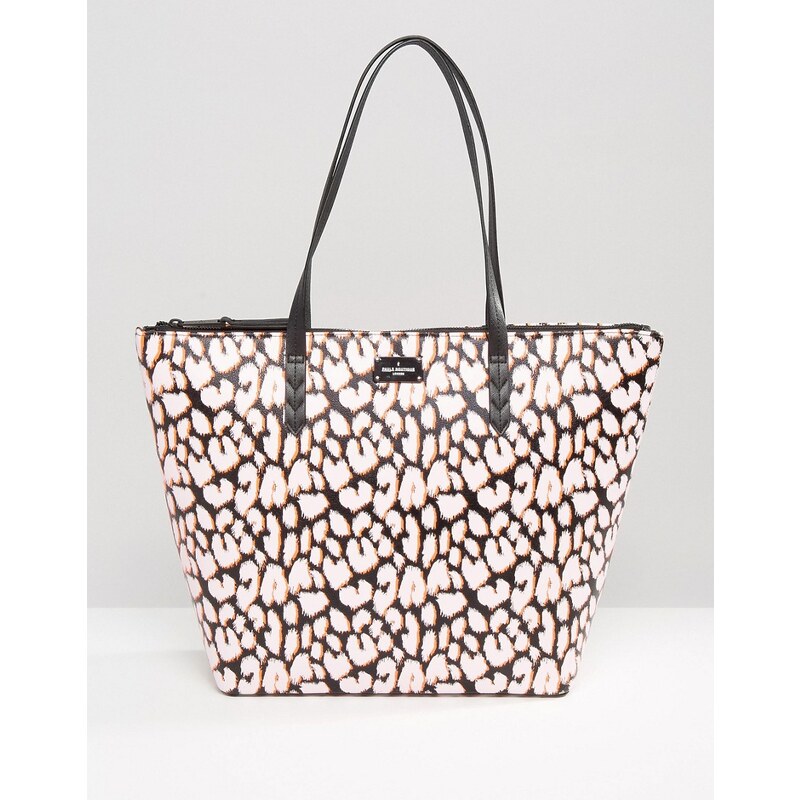 Pauls Boutique - Neonfarbene Shopper-Tasche mit Leopardenmuster - Mehrfarbig