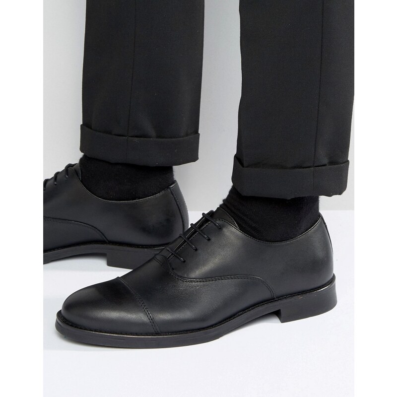 Selected - Marc - Schuhe aus Zehenkappe aus schwarzem Leder - Schwarz