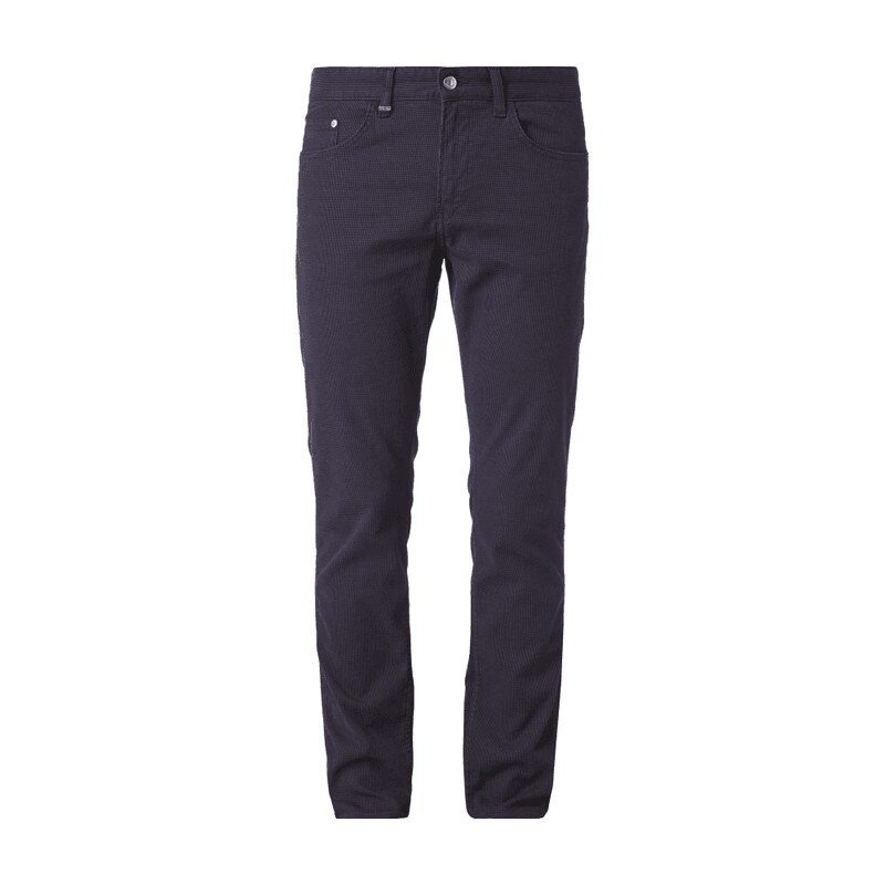 Boss Slim Fit 5-Pocket-Jeans mit Gittermuster