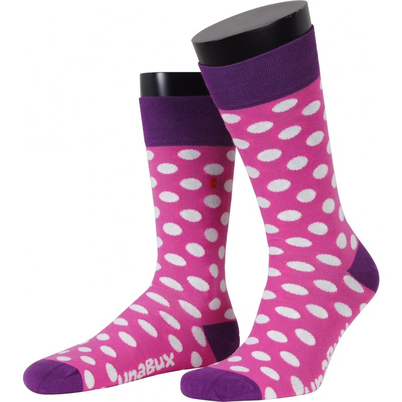 Unabux Socke 'Dots', pink 010