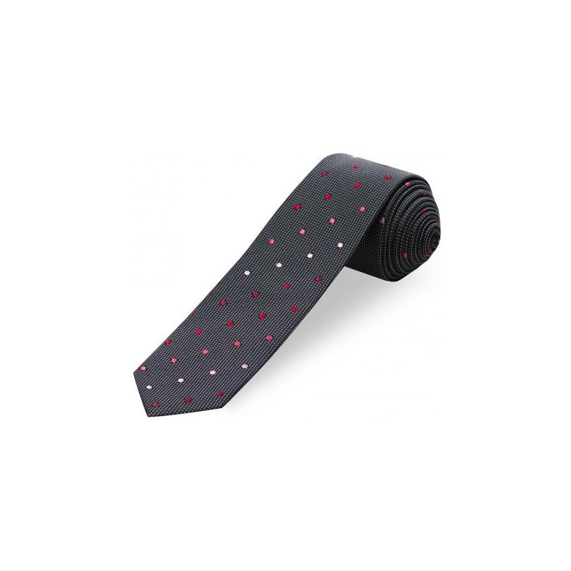 COOL CODE Herren Krawatte Breite 8 cm rot aus echter Seide