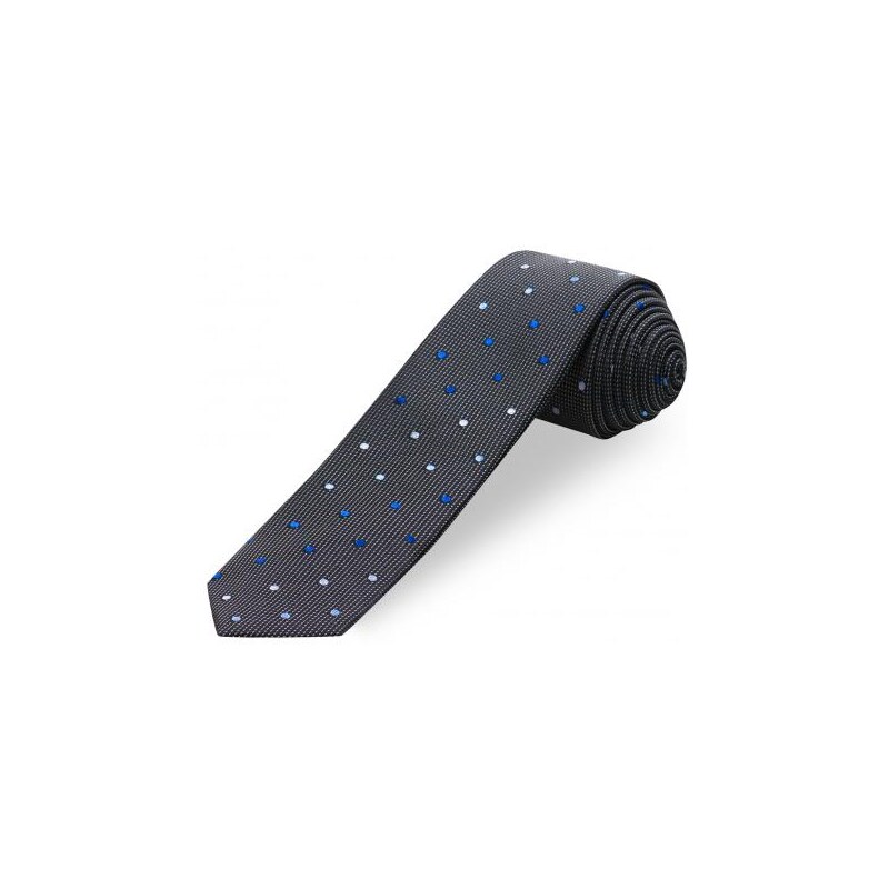 COOL CODE Struktur-Krawatte mit Pünktchen, schwarz-dunkelblau