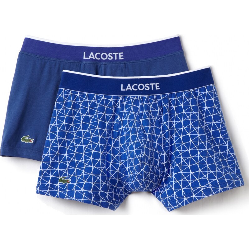 Lacoste 2-Pack Trunks 'Cotton Stretch', royal/royal blue