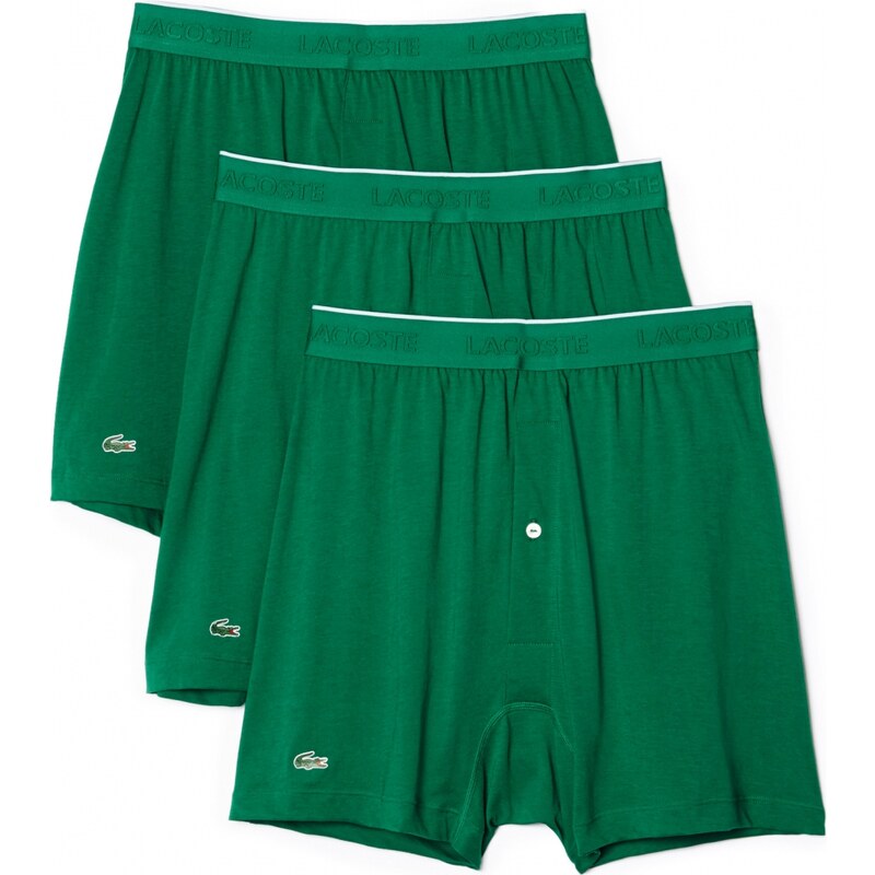 Lacoste 3-Pack Jersey Boxers, grün