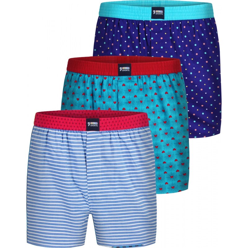 Happy Shorts 3-Pack Boxershorts mit Innenslip
