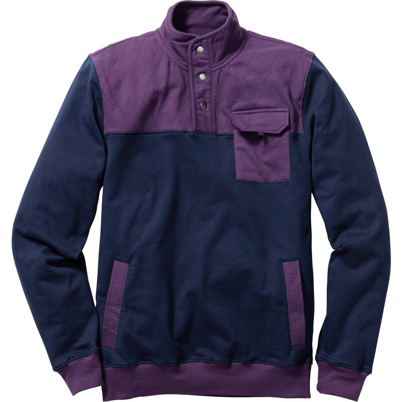 bpc selection Troyer-Sweatshirt Regular Fit langarm in blau für Herren von bonprix