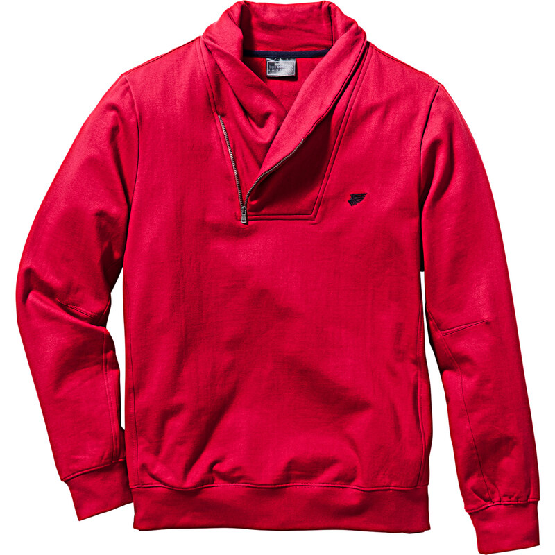 bpc selection Sweatshirt mit Schalkragen Regular Fit langarm in rot für Herren von bonprix