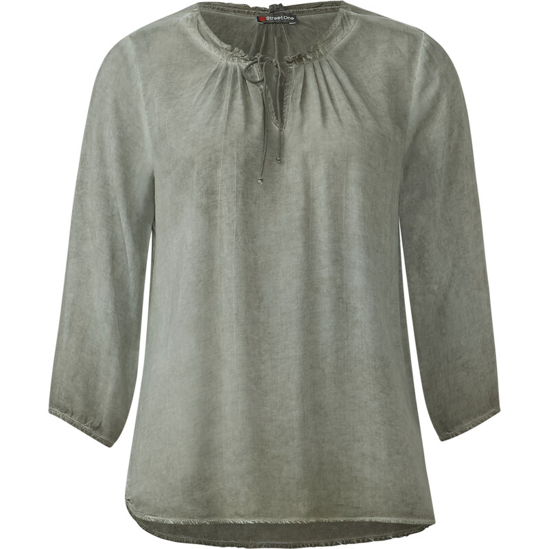 Street One Oilwashed Bluse Ines - dusty olive, Damen