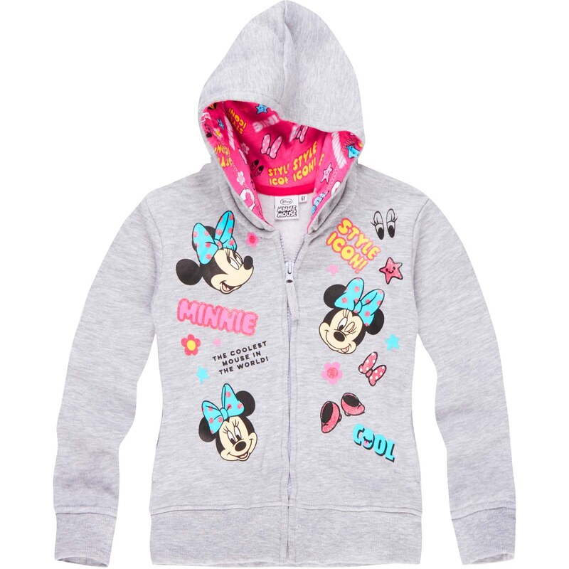 Disney Minnie Sweatjacke grau in Größe 104 für Mädchen aus Kapuze: 100% Baumwolle 60 % Baumwolle 40 % Polyester