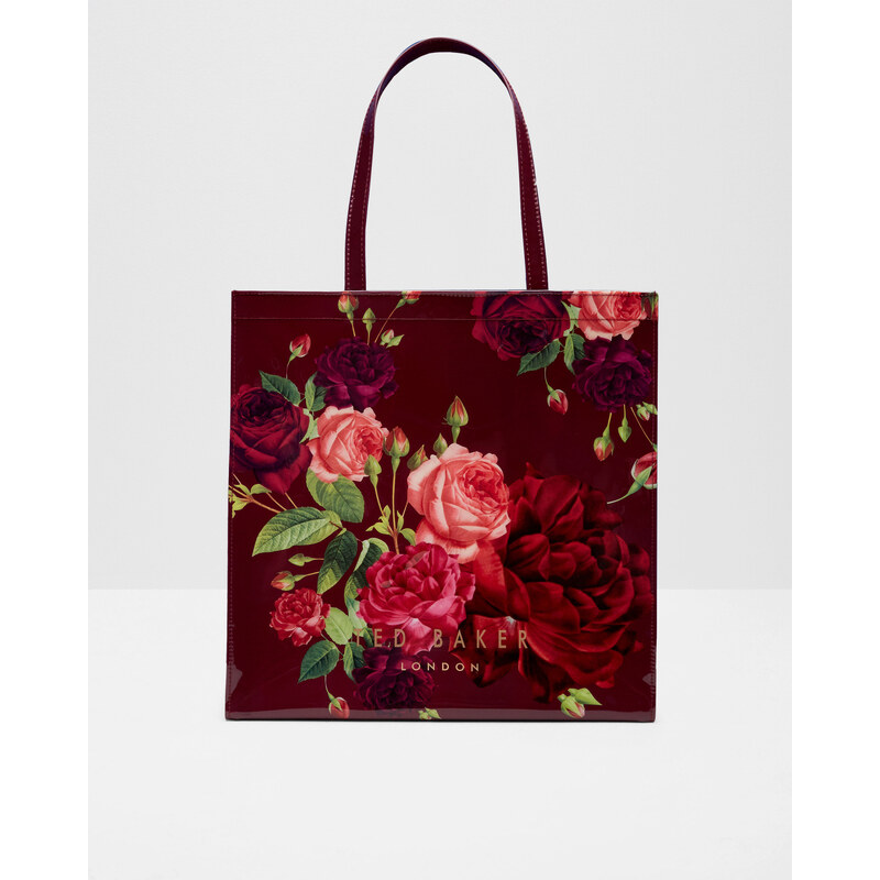 Ted Baker Großer Shopper mit Juxtapose Rose-Print Grape