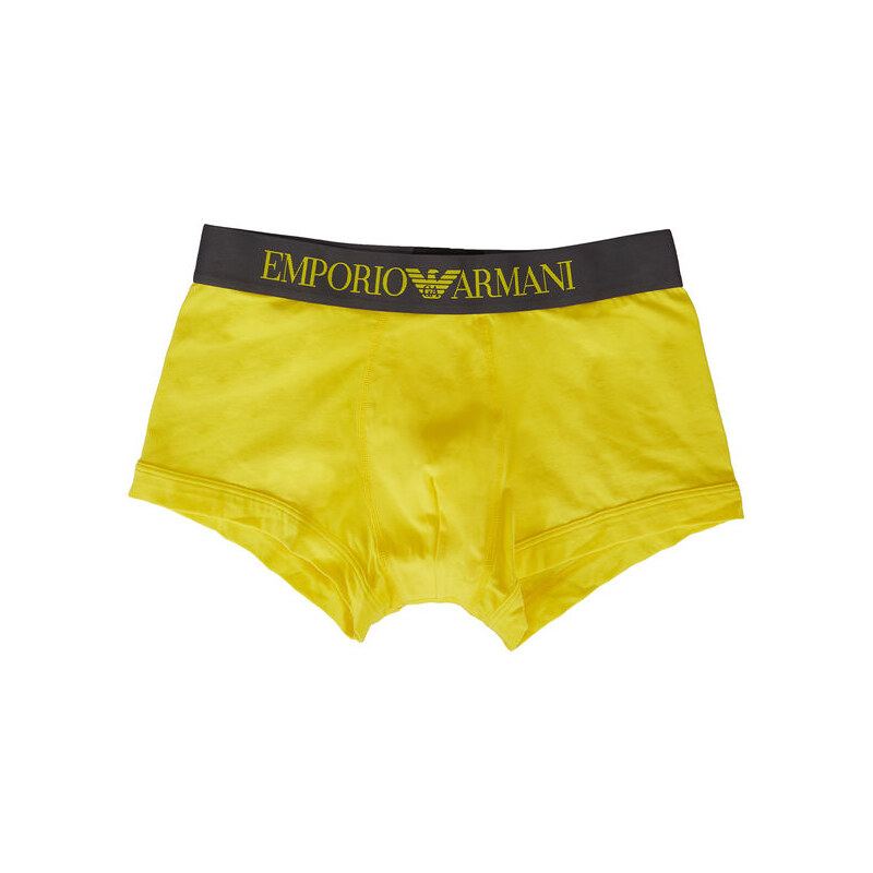 EMPORIO ARMANI Gelbe Boxershorts mit Bildzeichen am Bund