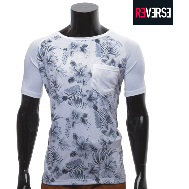 Re-Verse Raglan-T-Shirt mit Blüten-Print - XL