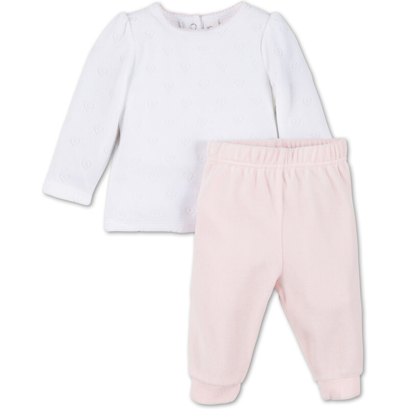 C&A Baby-Pyjama in weiß / Rosa