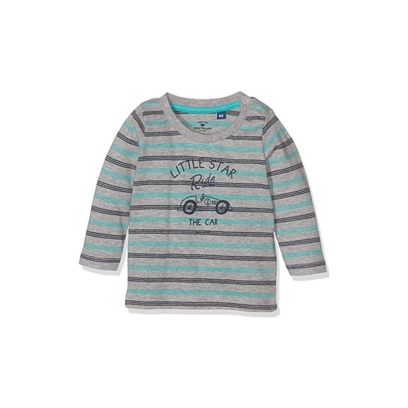 TOM TAILOR Kids Baby-Jungen Langarmshirts Striped T-Shirt with Print