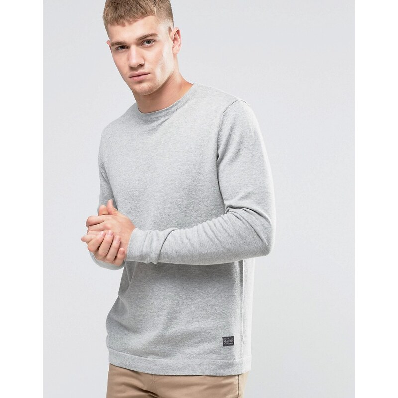 Jack & Jones - Basic-Sweatshirt mit Rundhalsausschnitt - Grau