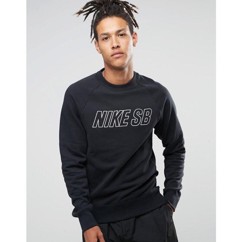 Nike SB - Everett Reveal - Schwarzes Sweatshirt mit Rundhalsausschnitt, 800139-010 - Schwarz