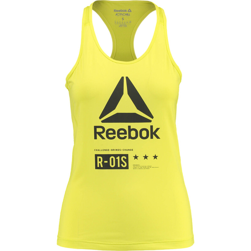 Reebok: Damen Trainingsshirt / Tank Top OS AC Zoned Tank, gelb, verfügbar in Größe L,S