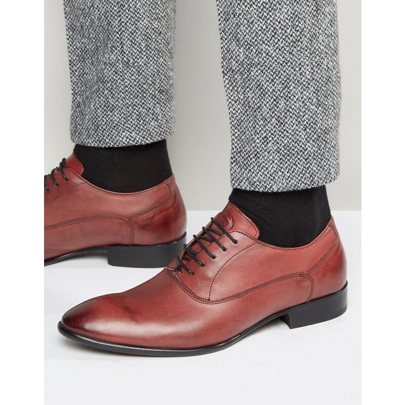 Base London - Holmes - Oxford-Schuhe aus Leder - Rot