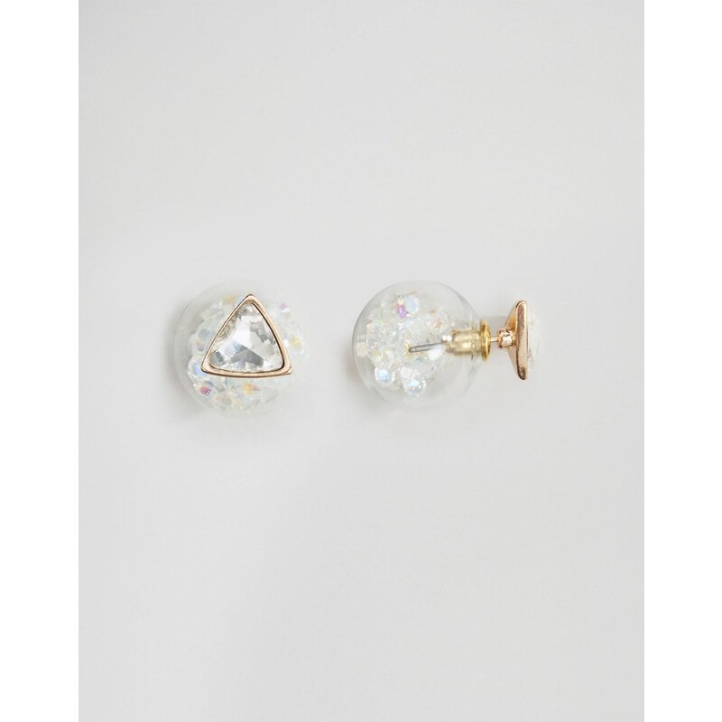 Cara Jewellery Cara NY - Zweiseitige Kugelohrringe mit Schmucksteinen - Gold