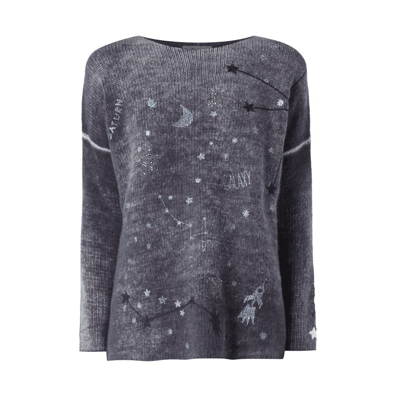 Lieblingsstück Oversized Pullover mit Sternen-Stickereien