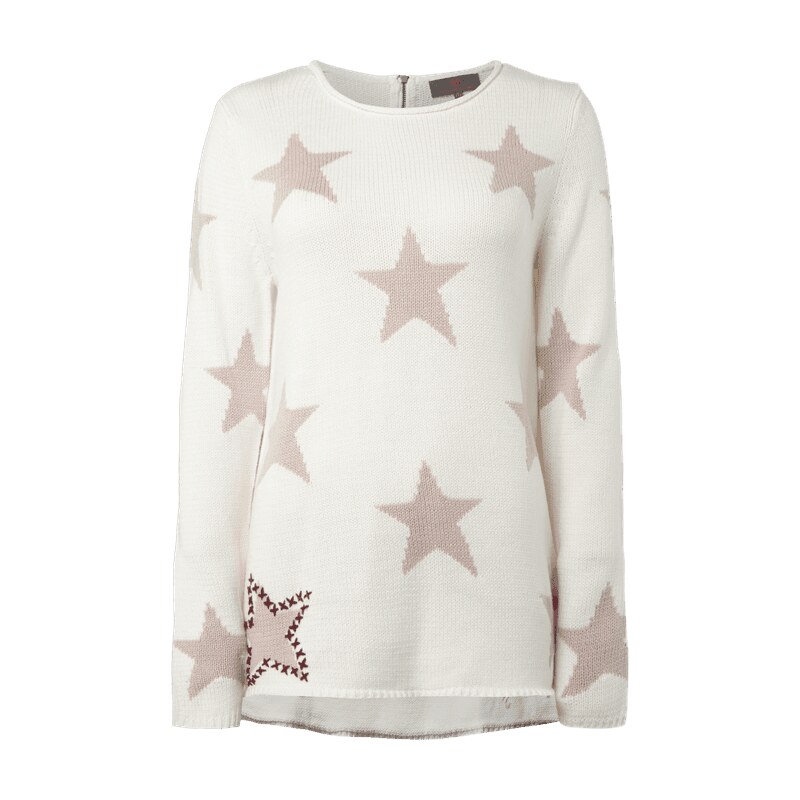 Lieblingsstück Pullover mit eingearbeitetem Sternenmuster