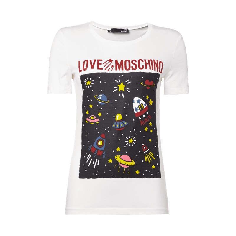 Love Moschino Shirt mit Raketen-Print