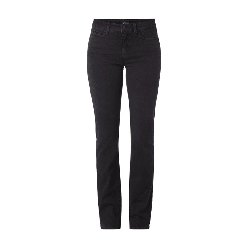 Cambio Coloured Slim Fit 5-Pocket-Jeans mit Ziersteinen