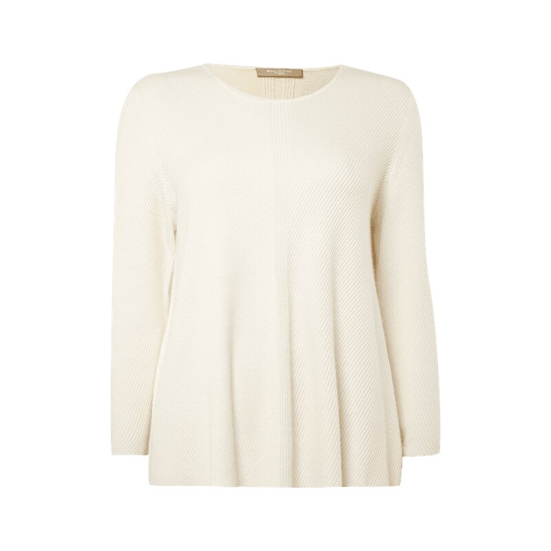 Marc O´Polo Pure Pullover mit Muster aus Rippenstrick