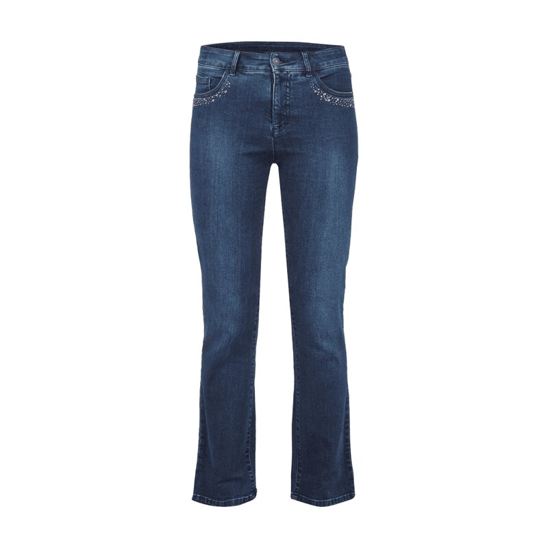 Montego Straight Fit Jeans mit Ziersteinbesatz