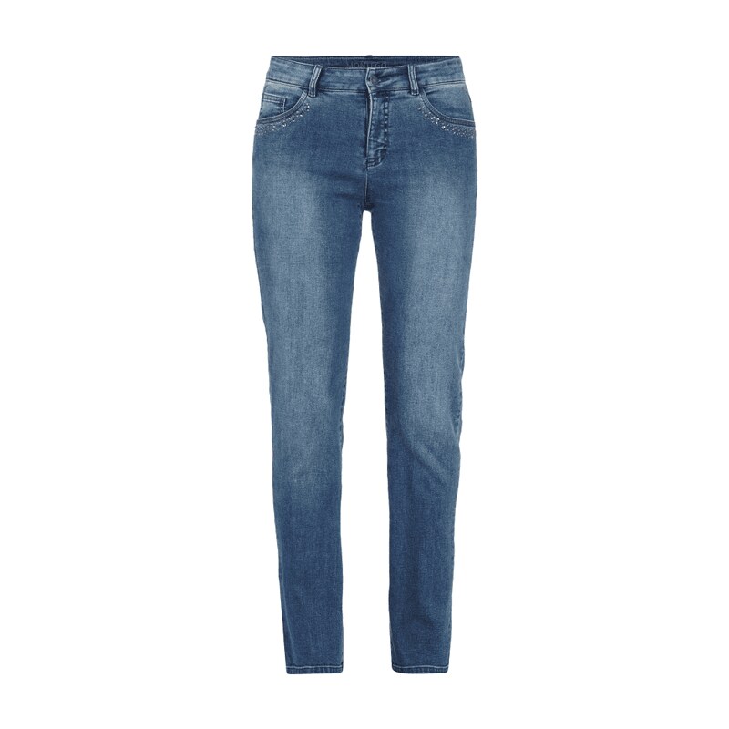 Montego Stone Washed Regular Fit Jeans mit Ziersteinen