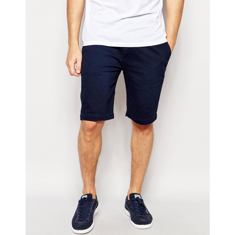 Pepe Jeans - McQueen - Dunkelblaue Shorts mit Umschlag - Blau
