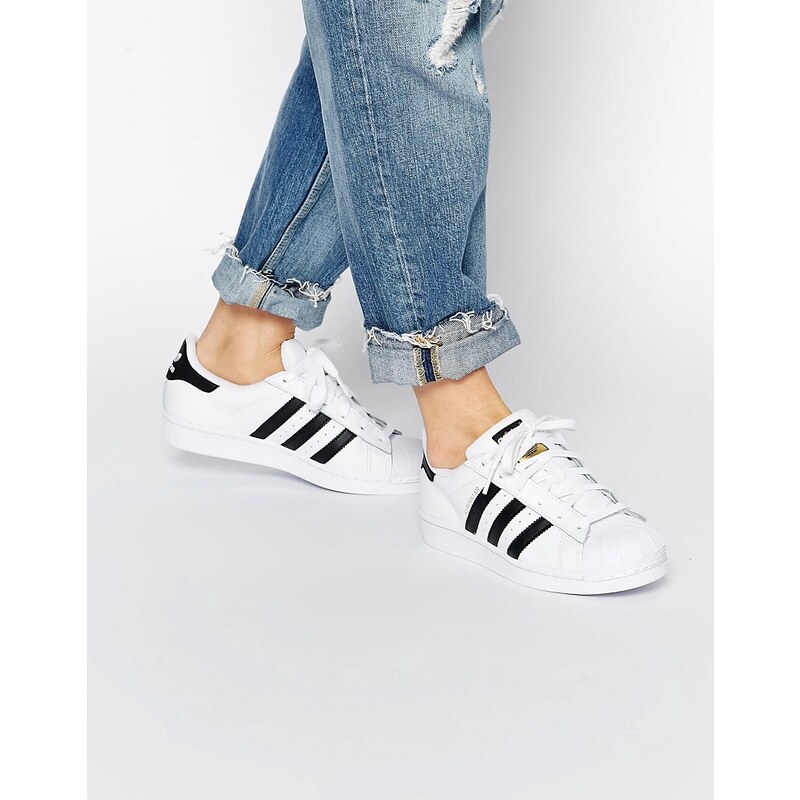 adidas Originals - Unisex Superstar - Sneaker in Weiß und Schwarz - Weiß