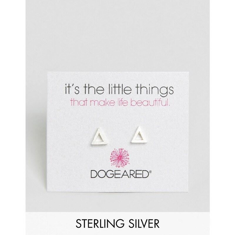 Dogeared - Ohrstecker aus Sterlingsilber mit offenem Dreiecksdesign - Silber