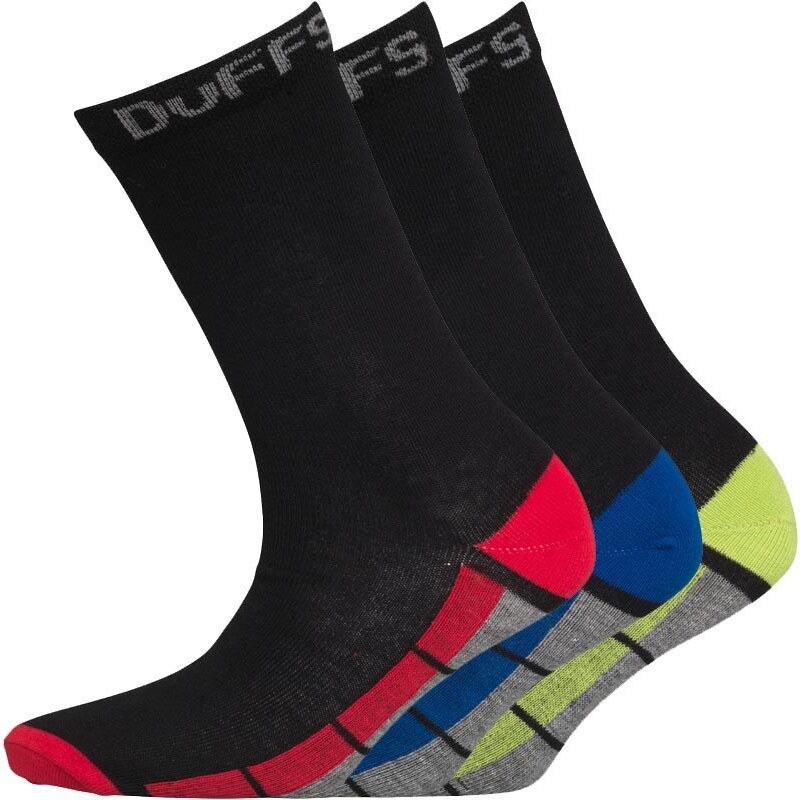 Duffs Junior Three Pack Socks Multi