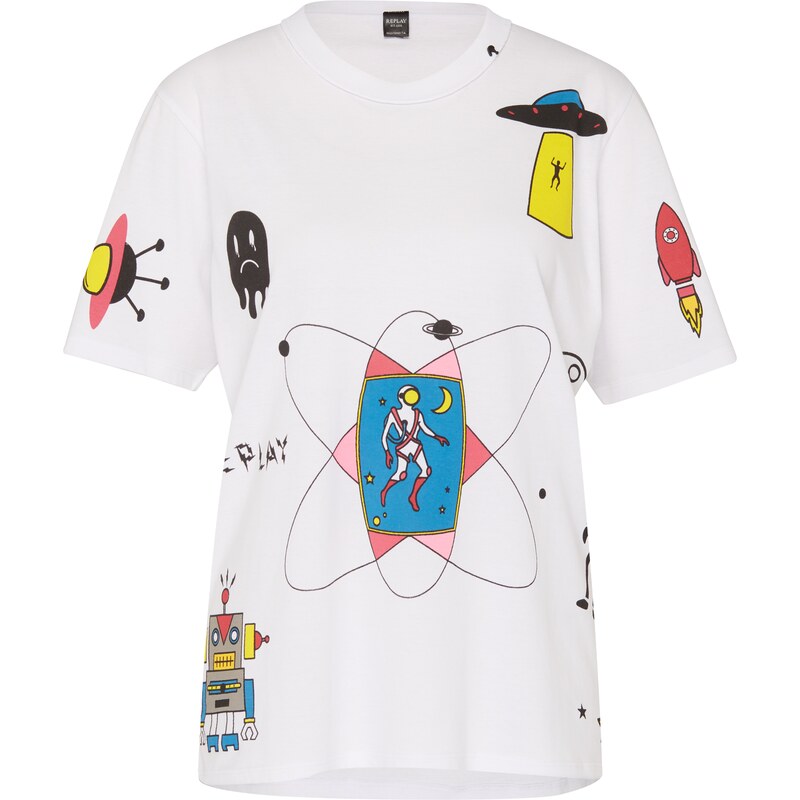 REPLAY T Shirt mit Space Print
