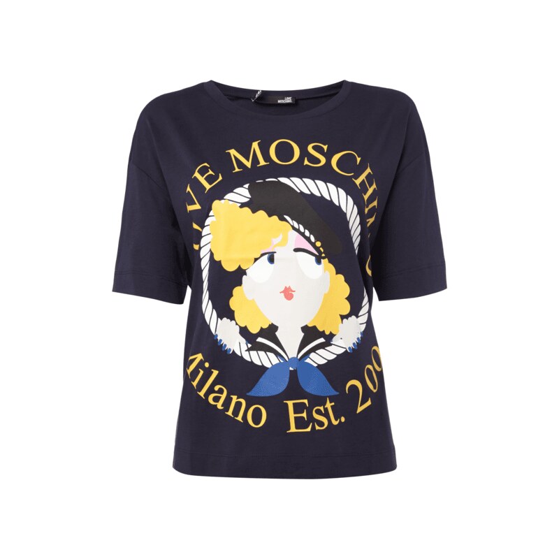 Love Moschino T-Shirt mit großem Logo-Print