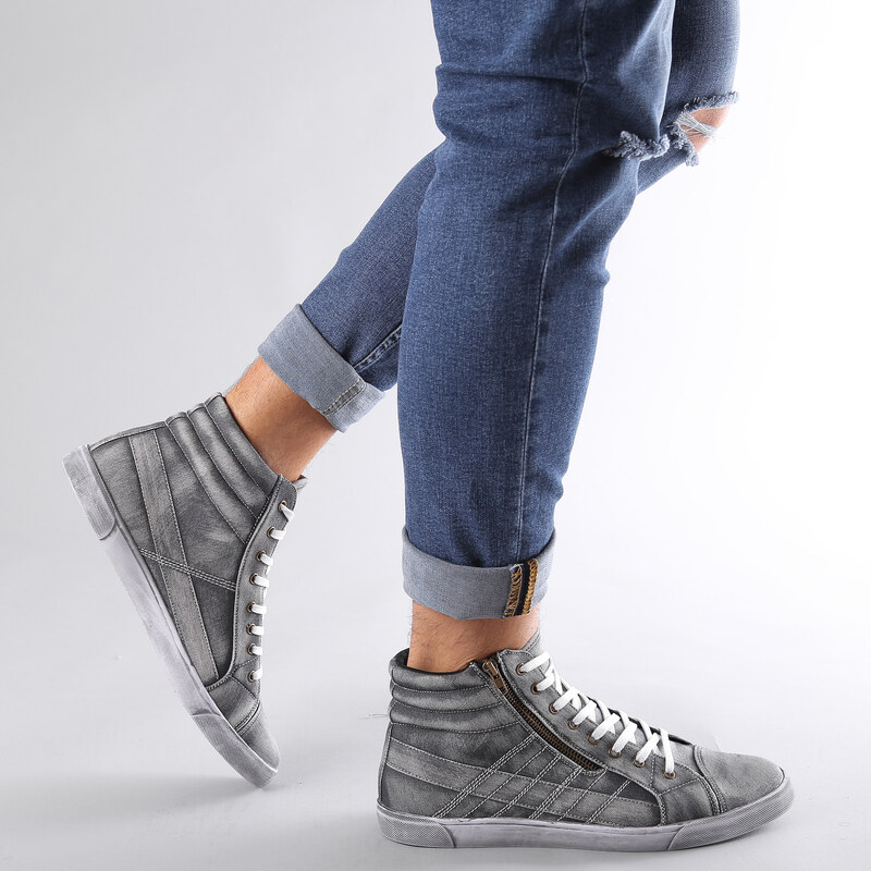 Lesara High-Top-Sneaker im Denim-Style - 43